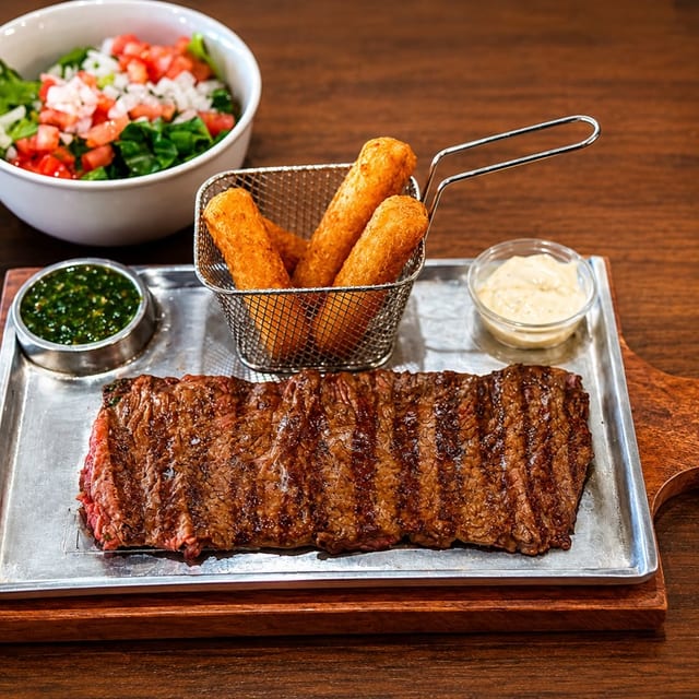 Grilled Steak Platter / Carne a La Parrilla.