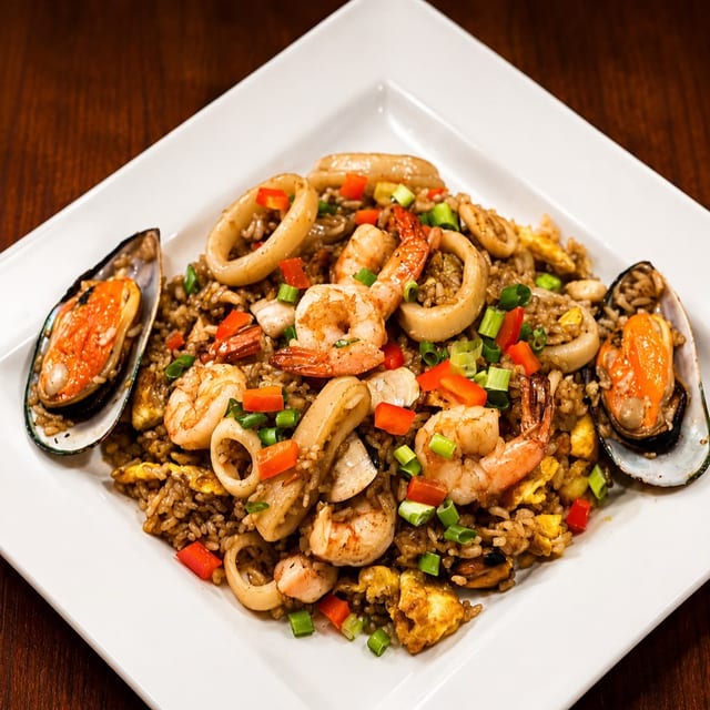Seafood Fried Rice / Chaufa De Mariscos.