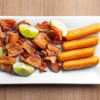 Fried Pork Belly with Yucca / Chicharron Con Yuca