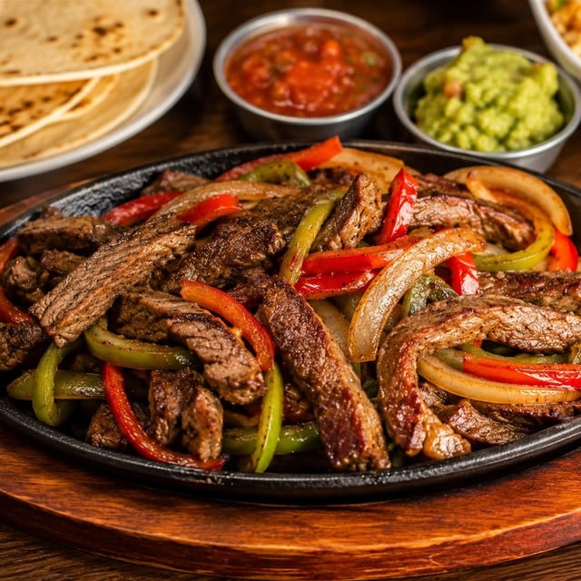 Steak Fajitas Platter / Fajitas De Carne.